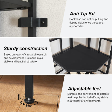 HOMISSUE adjustable feet simplify leveling on uneven floors for a steady display
