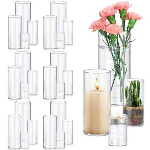 Homjoy glass cylinder vase 4-inch tall for elegant centerpieces.
