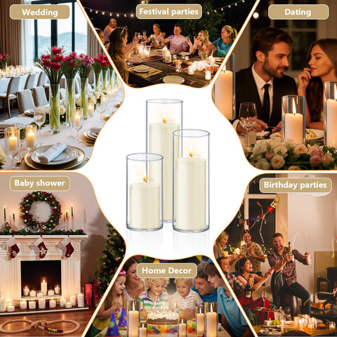 Homjoy premium borosilicate glass for durable, clear candle holders.