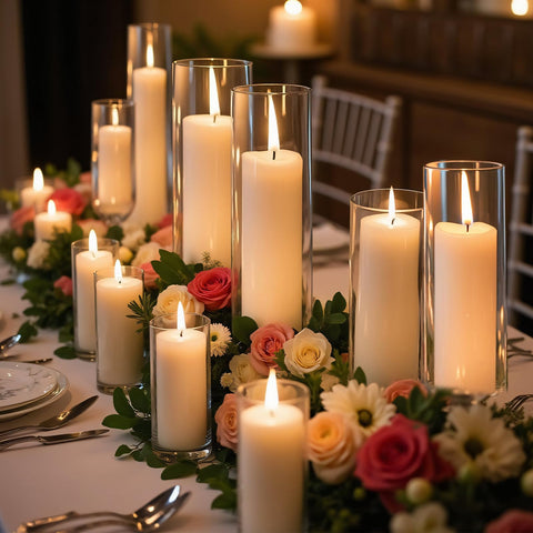 Homjoy candle set adds warm glow to weddings and dining rooms