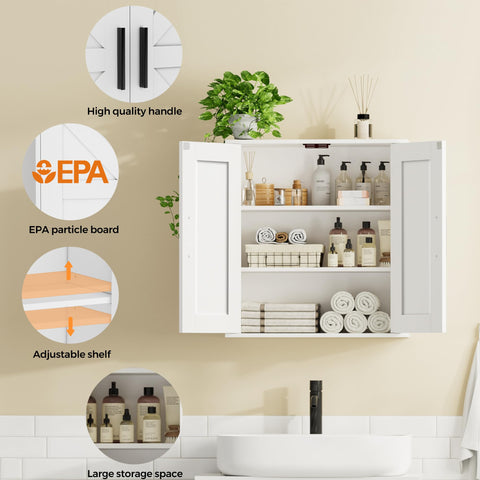 Homleke over-toilet mount saves floor space in compact bathrooms.