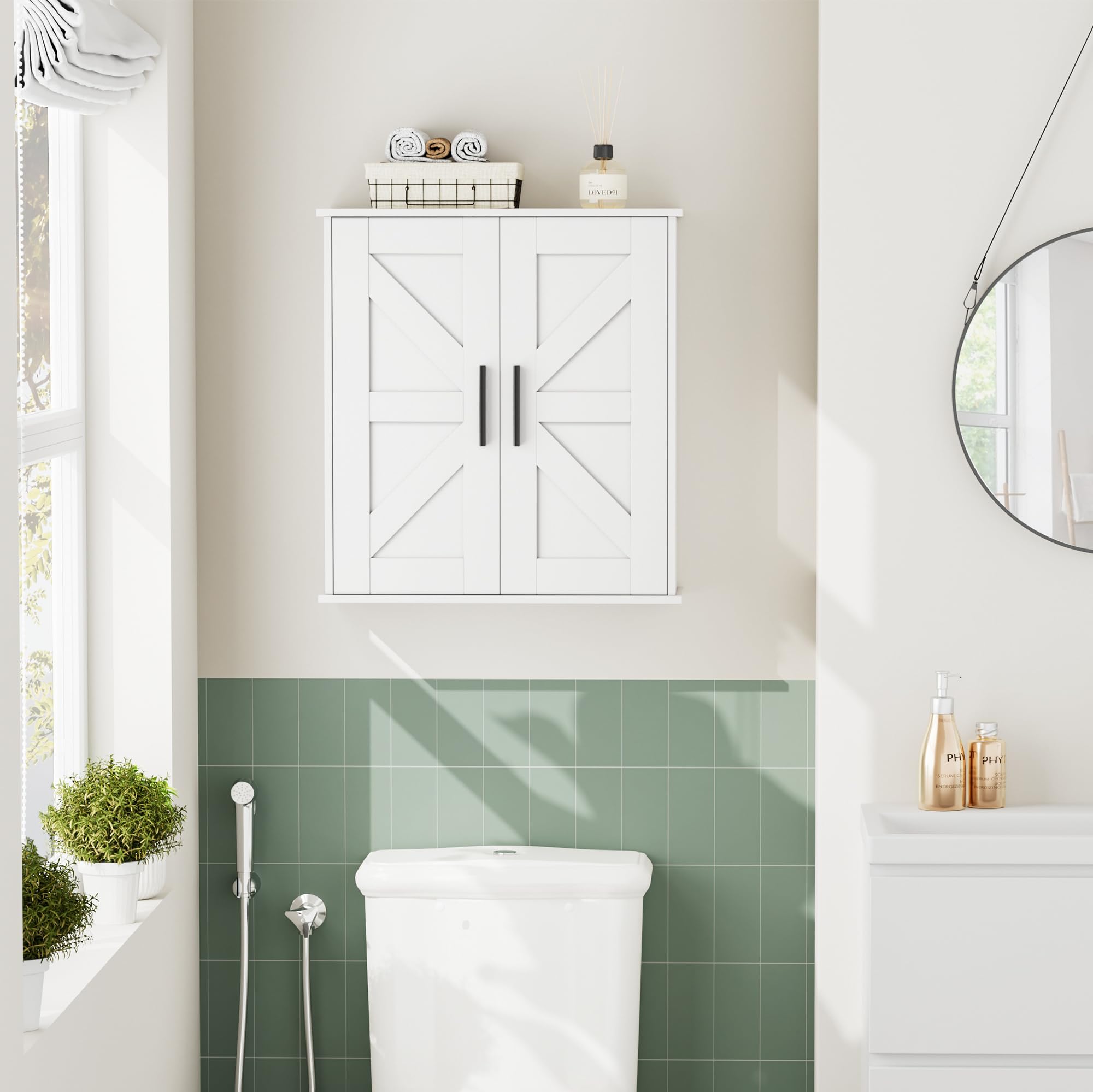 Homleke vertical storage optimizes wall space and tidy appearance.