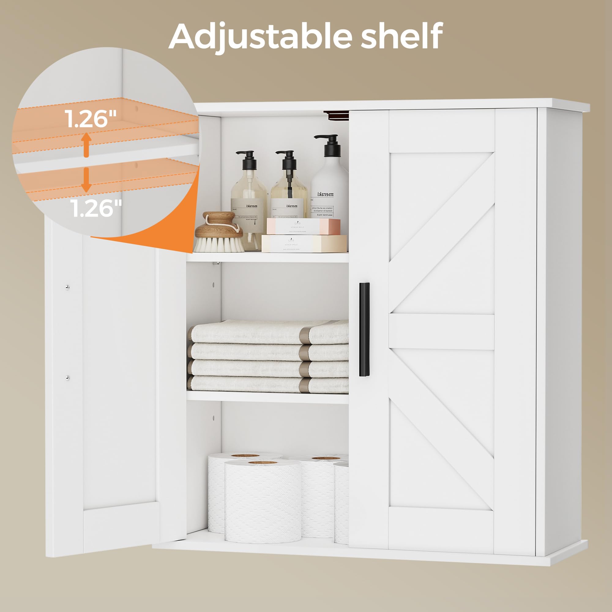 Homleke white finish adds a clean, modern touch to interiors.