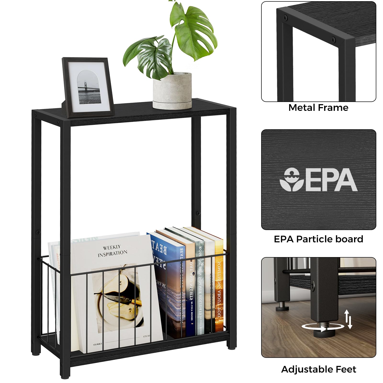 Homleke iron frame ensures sturdy support on uneven floors.