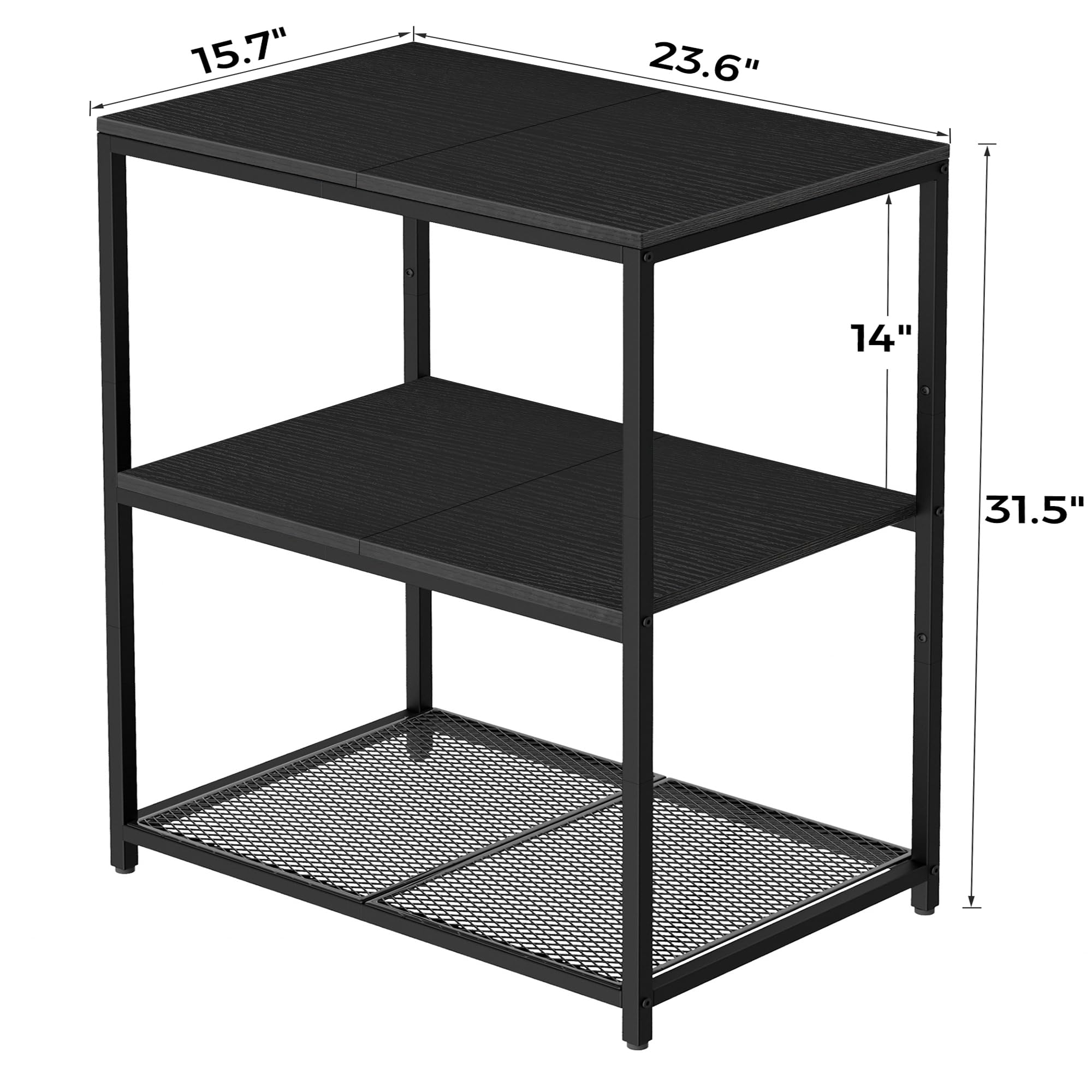 Homleke kitchen island sturdy metal frame supports heavy items.