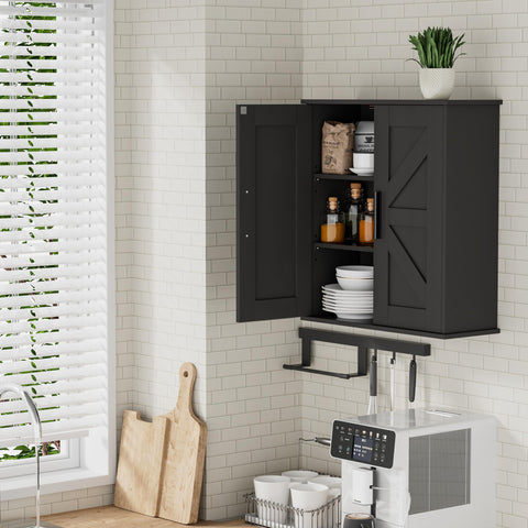 Homleke barn doors design enhances bathroom aesthetics and organization.
