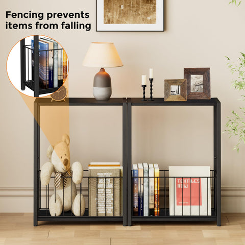 Homleke narrow side table assembly guide shows easy setup with included tools.