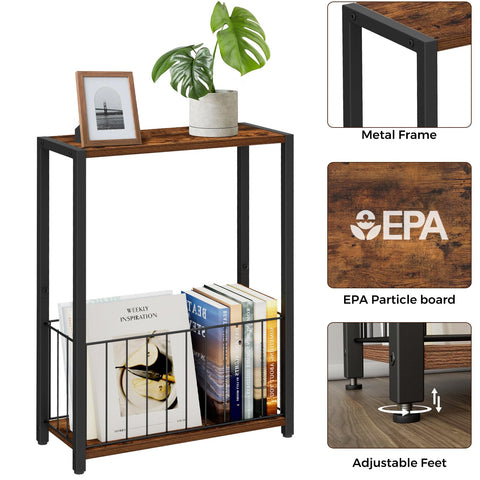 Homleke table durable construction with rust resistant frame.