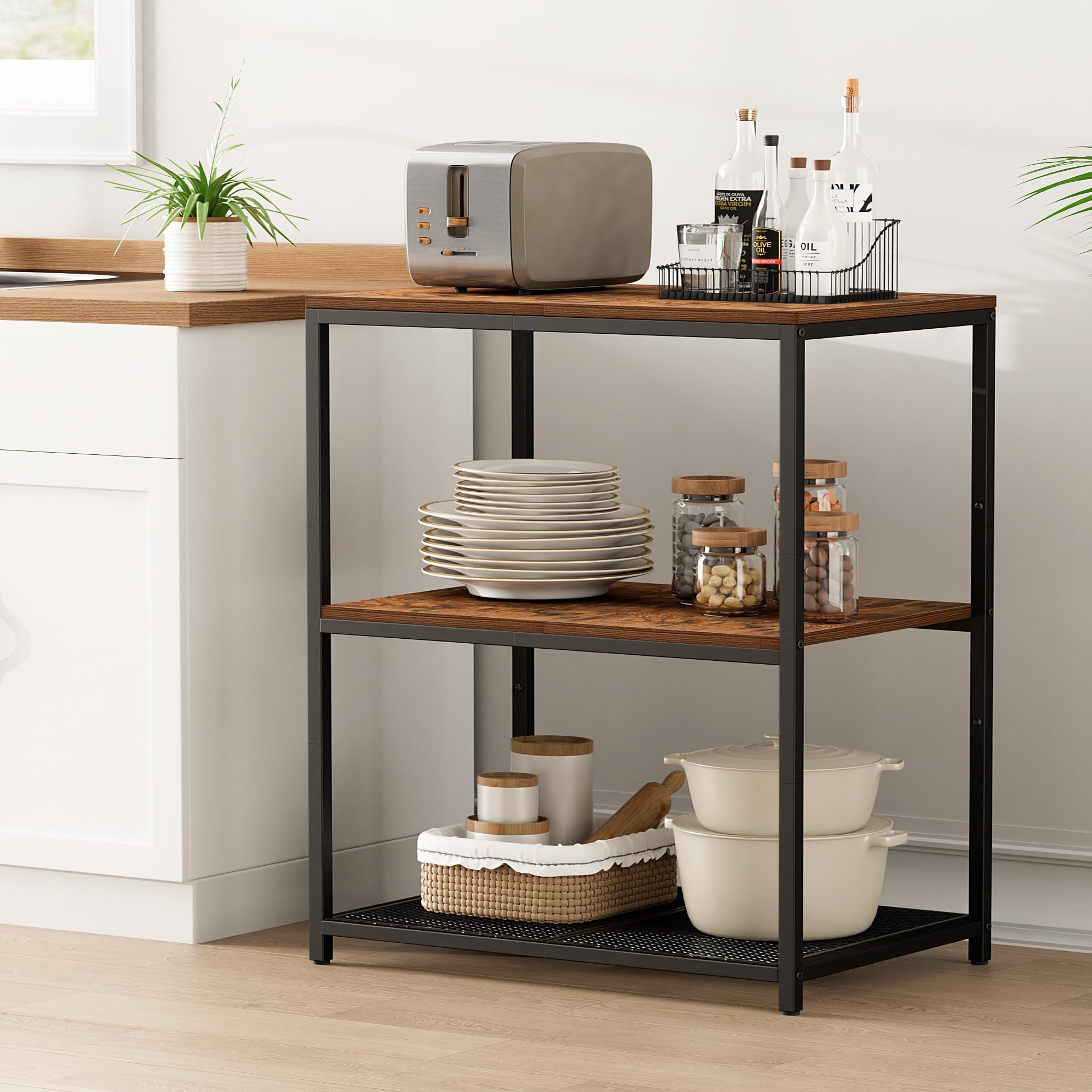 Homleke Rustic Brown and Black finish complements any space