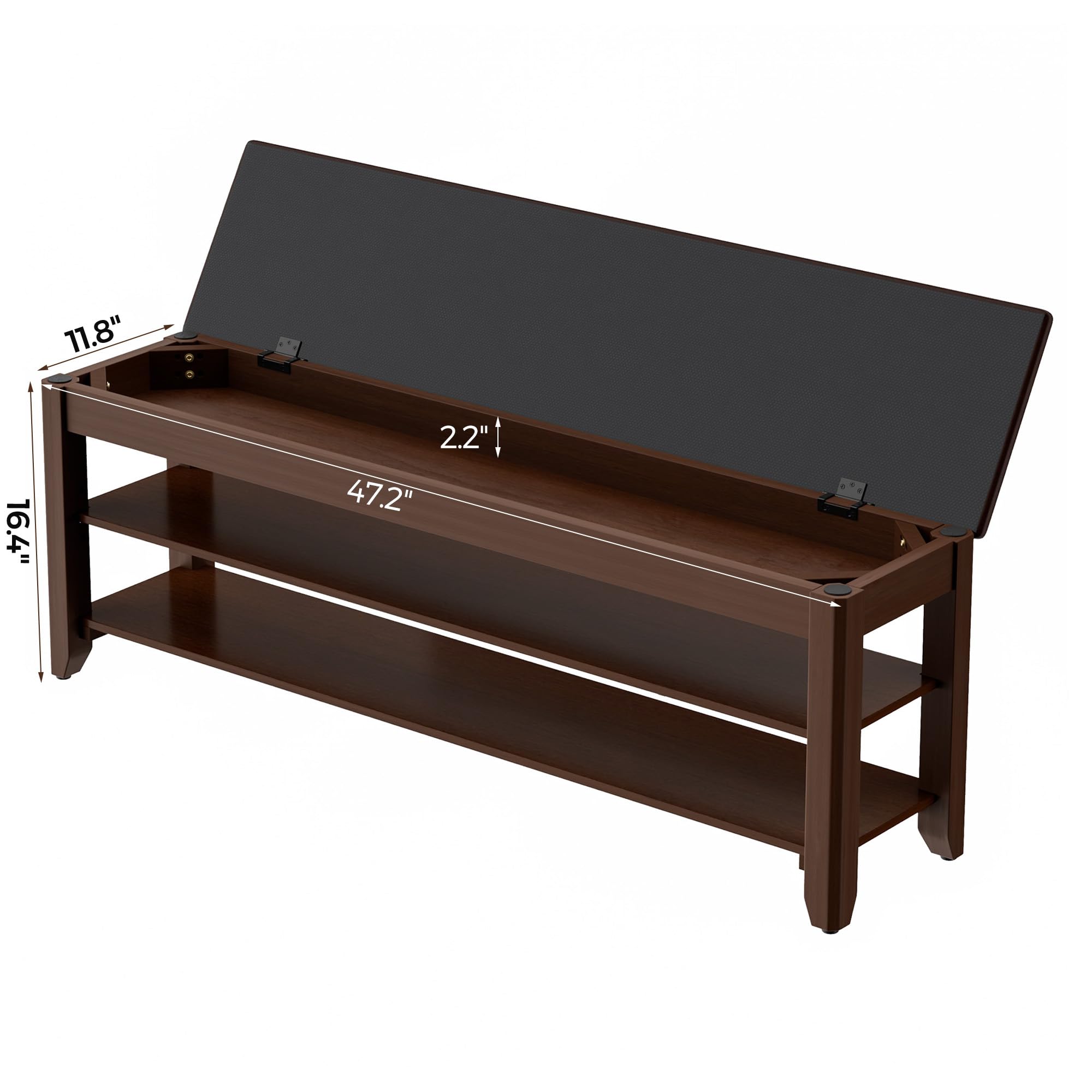 Homleke bench cushioned seat provides comfortable seating during footwear tasks.