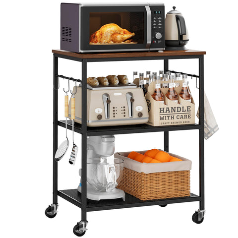 Homleke small appliance storage cart suitable for tight spaces.