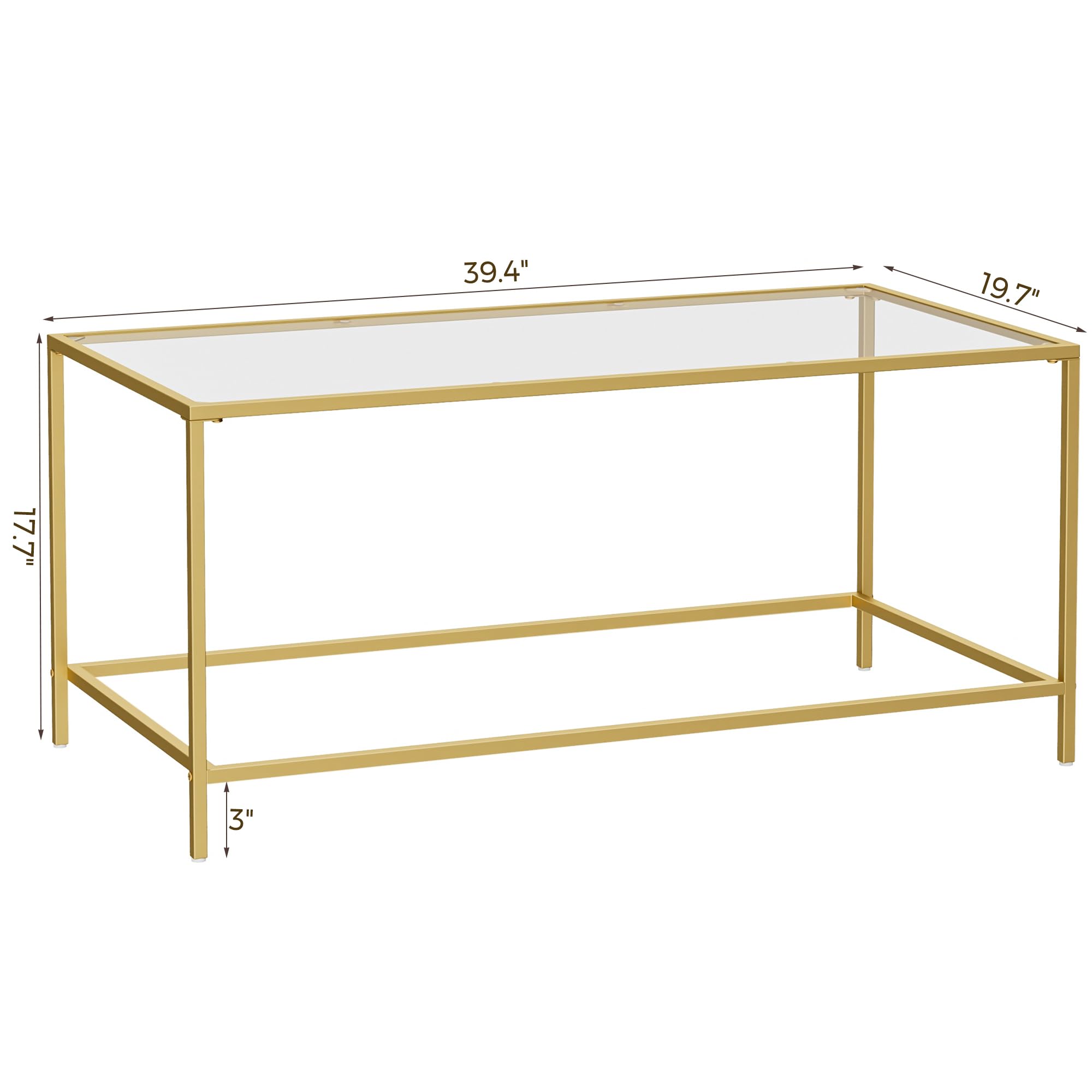 Homleke sturdy gold metal frame provides stable daily support.