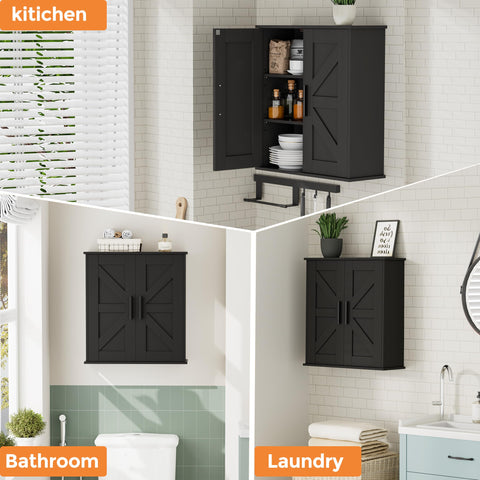 Homleke wall-mounted cabinet saves floor space and simplifies cleaning.