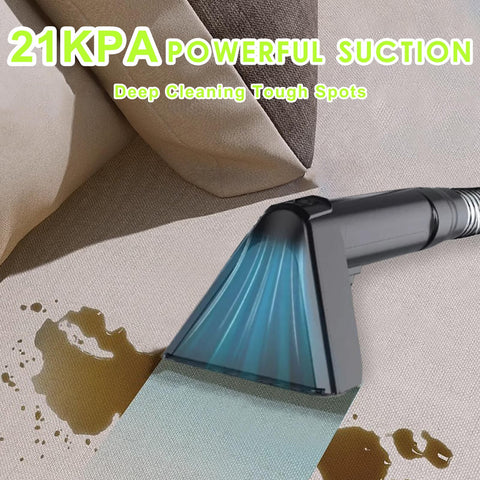 HOMLOVE cleaner's 21 KPa suction pulls embedded dirt from rugs and upholstery.