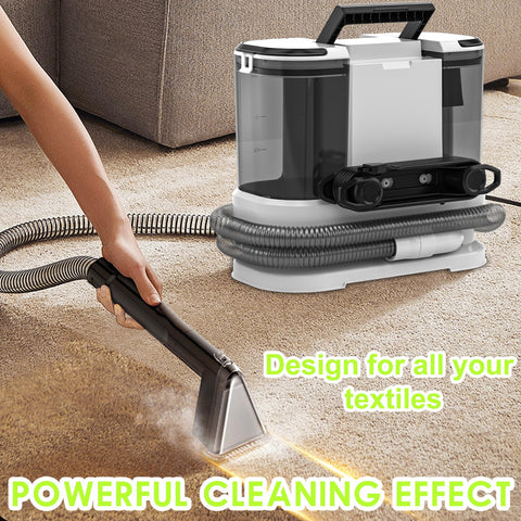 HOMLOVE multi-surface cleaning handles carpets, curtains, rugs, couches, and car interiors.