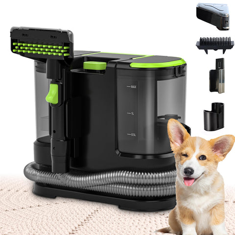 HOMLOVE portable carpet cleaner with strong suction for deep stains