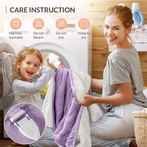 HOMLYNS LuxeHeat blanket in bed providing cozy nighttime warmth