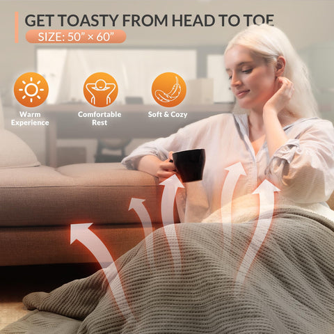 HOMLYNS LuxeHeat blanket uses ETL monitoring for steady temperature control.
