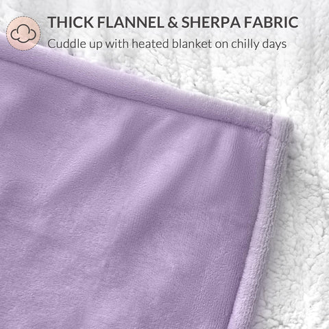 HOMLYNS LuxeHeat blanket on a couch ready for cozy relaxation