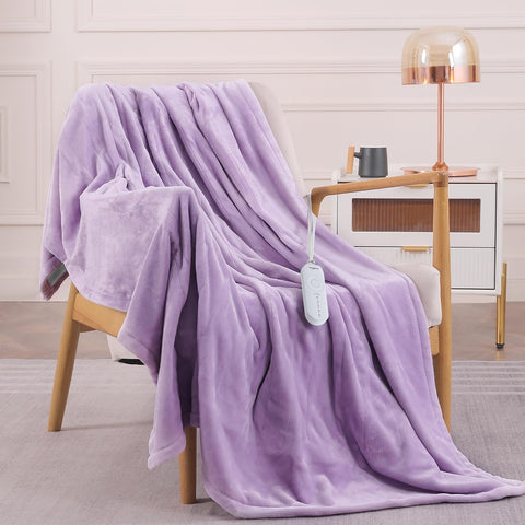 HOMLYNS LuxeHeat lilac purple color adds calm ambiance to room