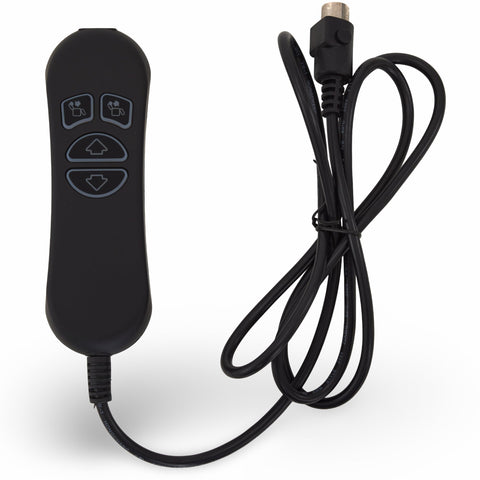 Hommoat DL-SK-109-2-002 remote with illuminated four-button panel for easy control.