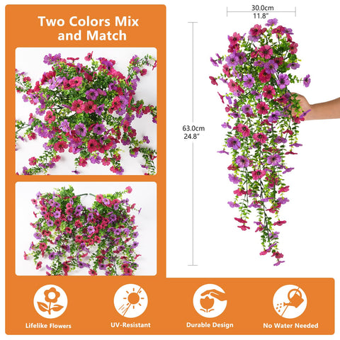 Hommyea light purple red hanging bloom enhances porches and yards