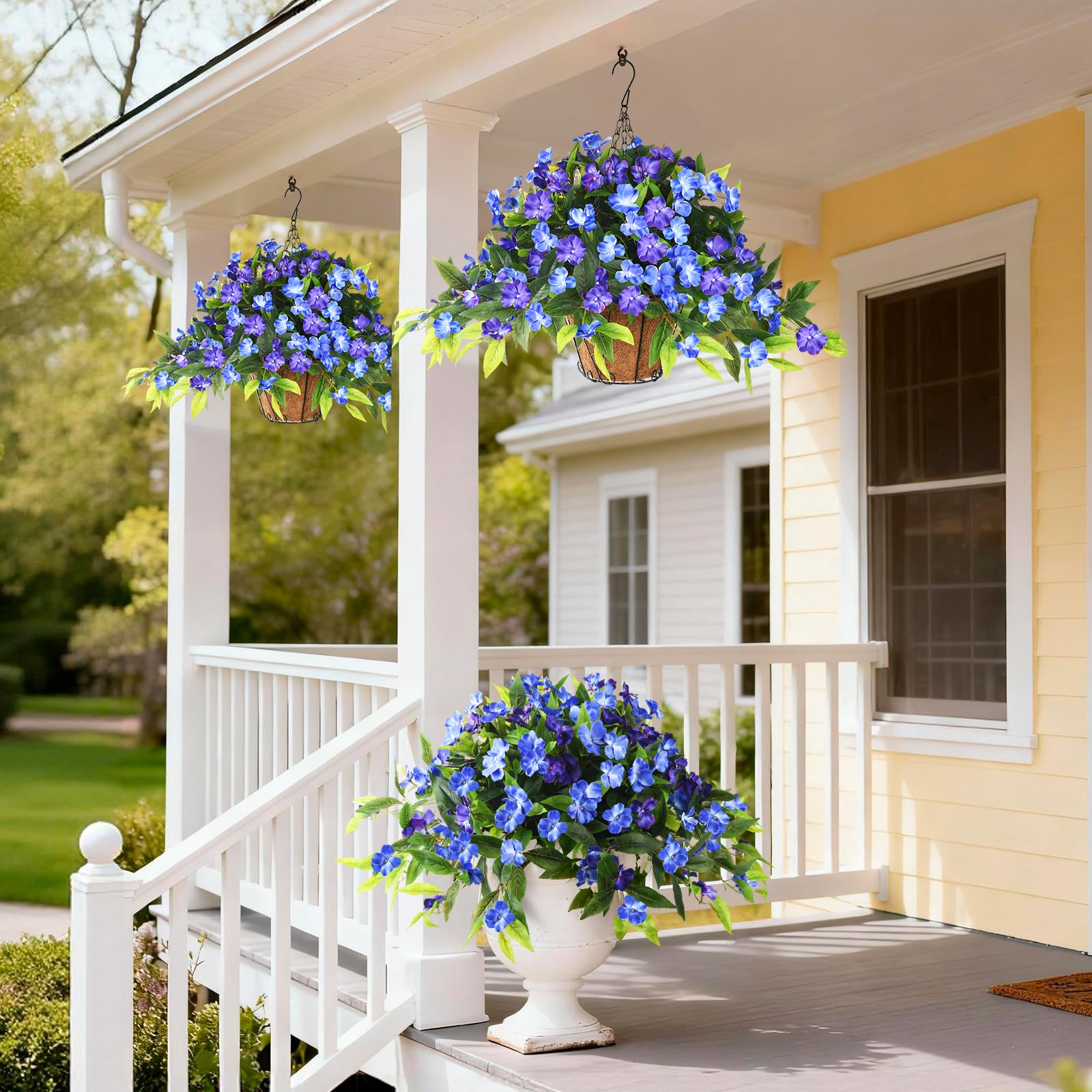 Hommyea silk outdoor flowers for planters—realistic textures that shine outdoors.