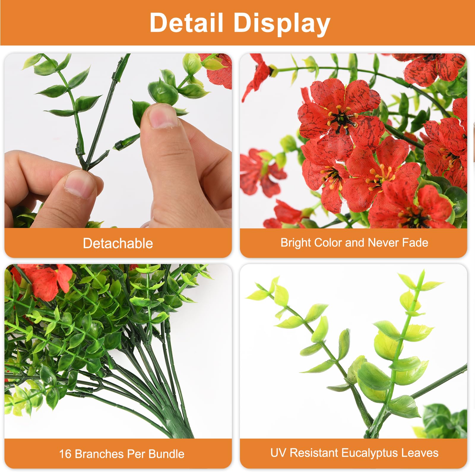 Hommyea UV-resistant silk daisy hanging decoration for garden ambience