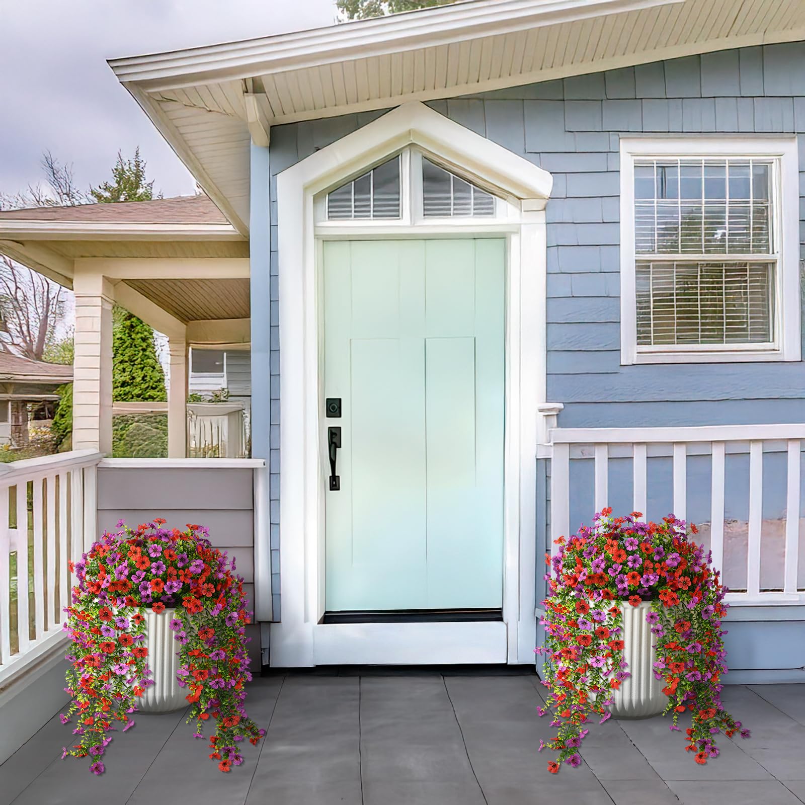 Hommyea front door decor daisies, maintenance-free and colorfast for curb appeal.