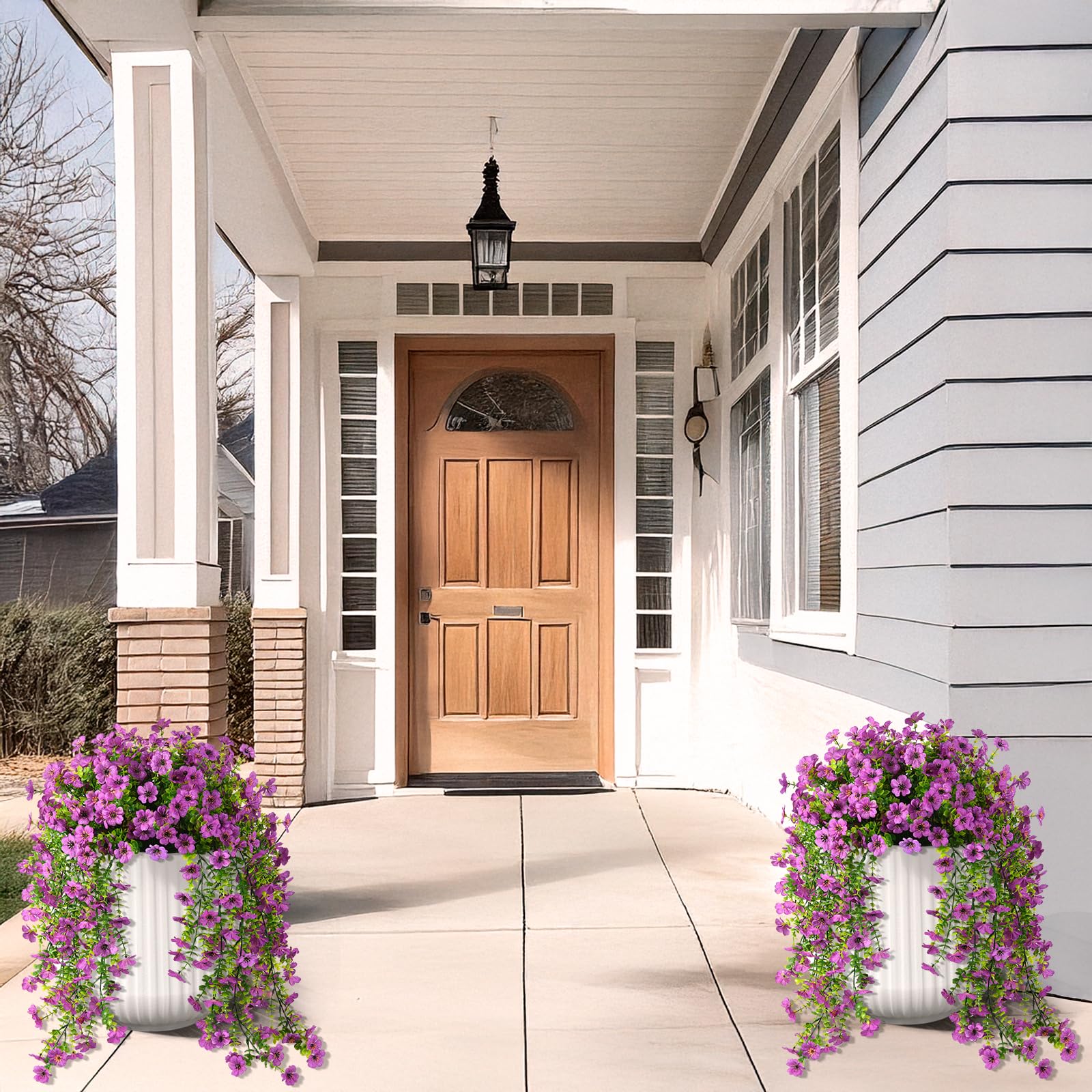 Hommyea silk flowers withstand rain and sun without fading outdoors