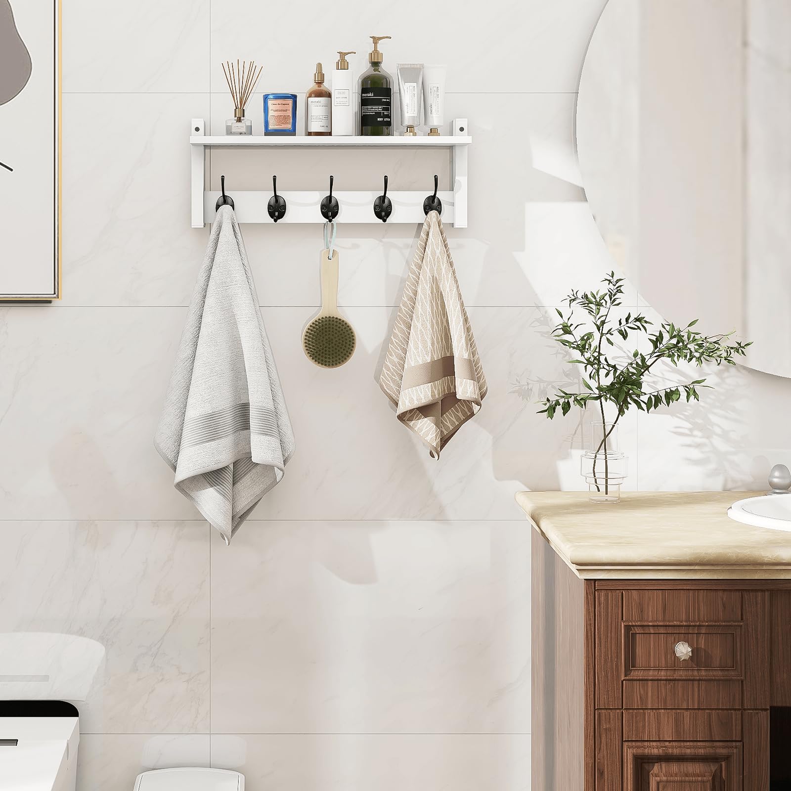 Homode 4.52-inch shelf depth emphasizes ample space for decor items