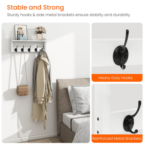 Homode 5 dual hooks coat hanger highlights versatile hanging storage solution