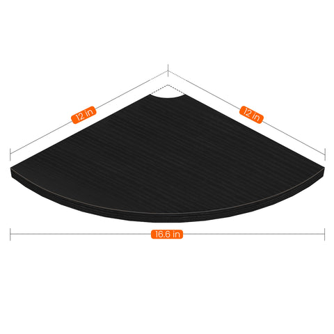 Homode black finish corner shelves add modern elegance to any room.