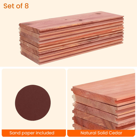 Homode cedar liner with interlocking joints for easy custom fit