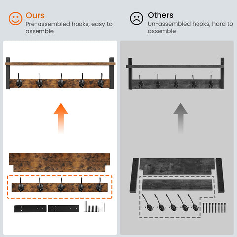 Homode assembly image with screws and anchors for easy setup