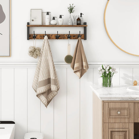 Homode wall rack in hallway setup highlighting 24-inch shelf display