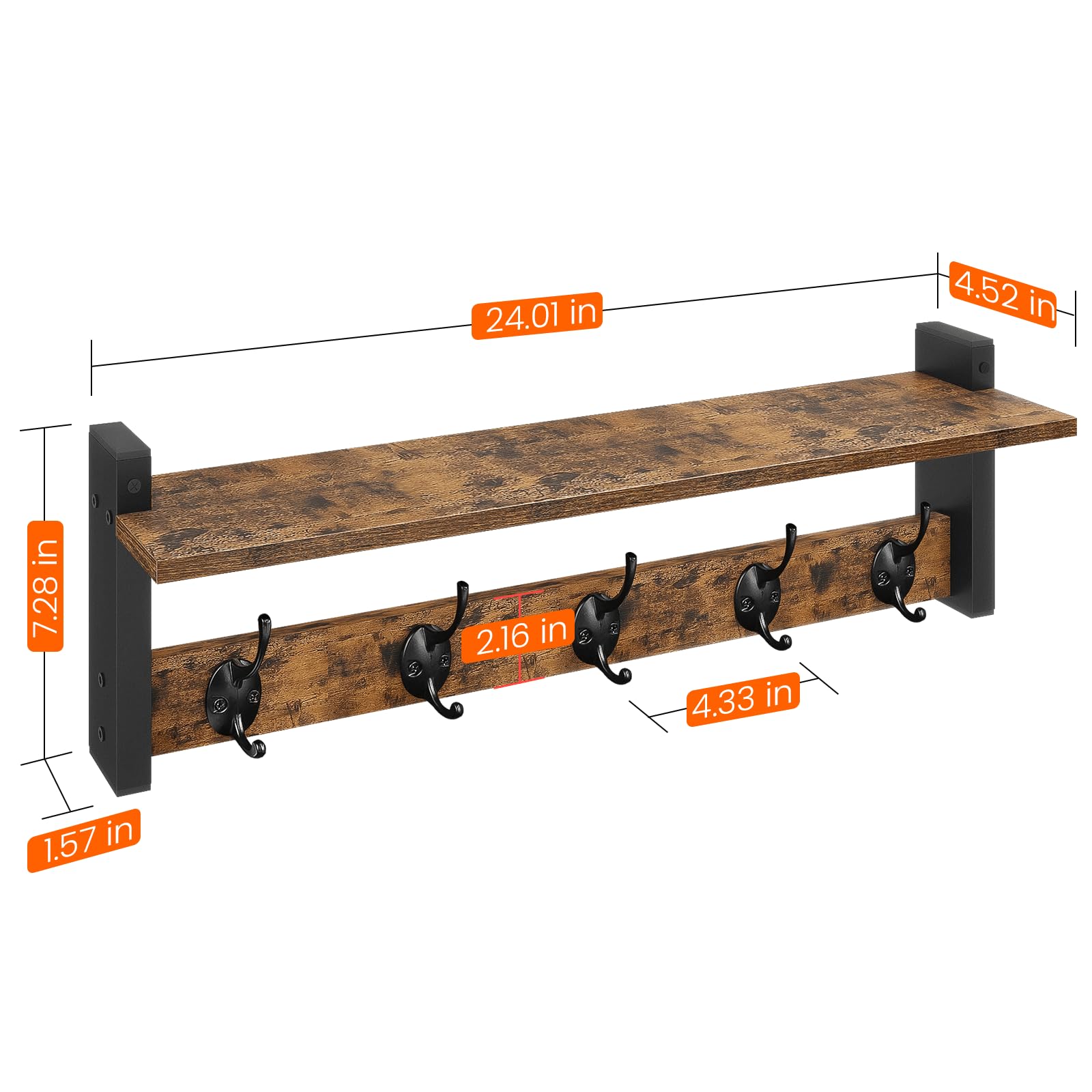 Homode wood shelf top display compatible with decor and photos