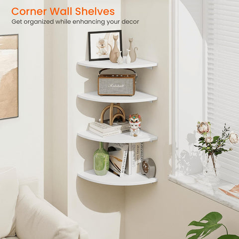 Homode corner floating shelf with sturdy metal frame and durable construction.