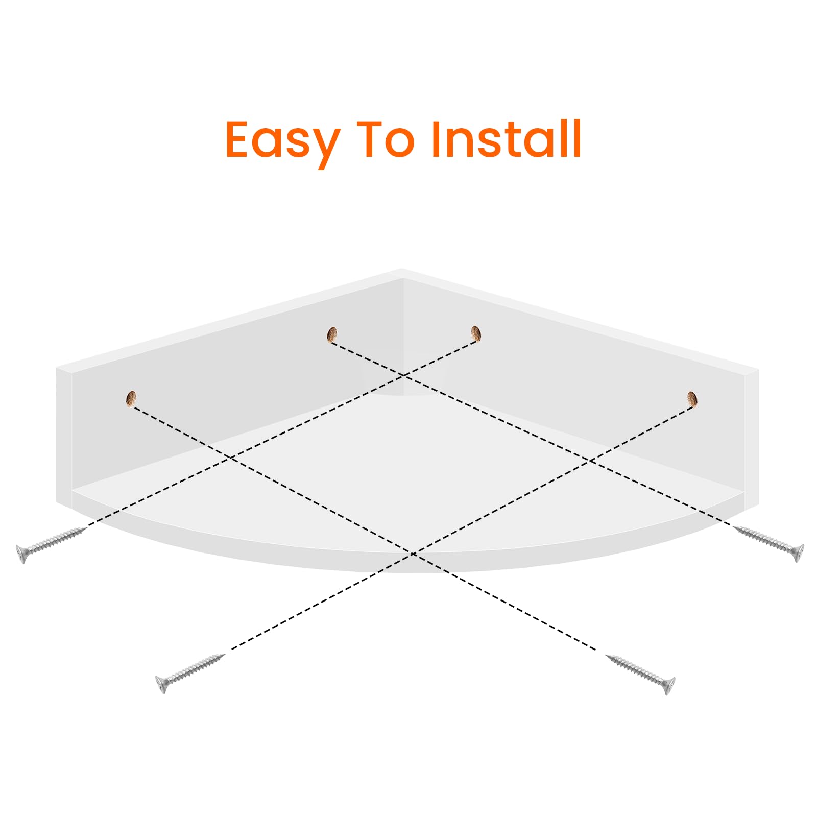 Homode curved lines and white finish create a clean look