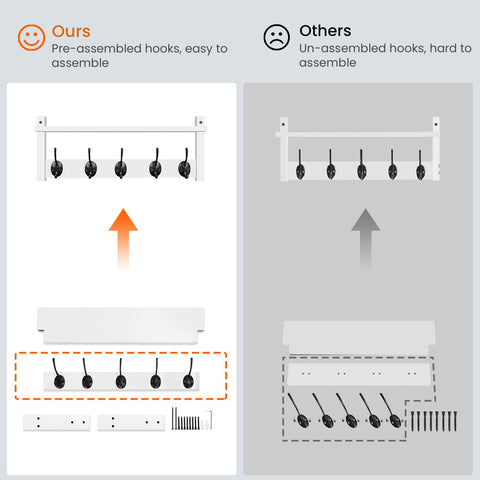 Homode durable metal frame coat rack underscoring long-lasting sturdy support