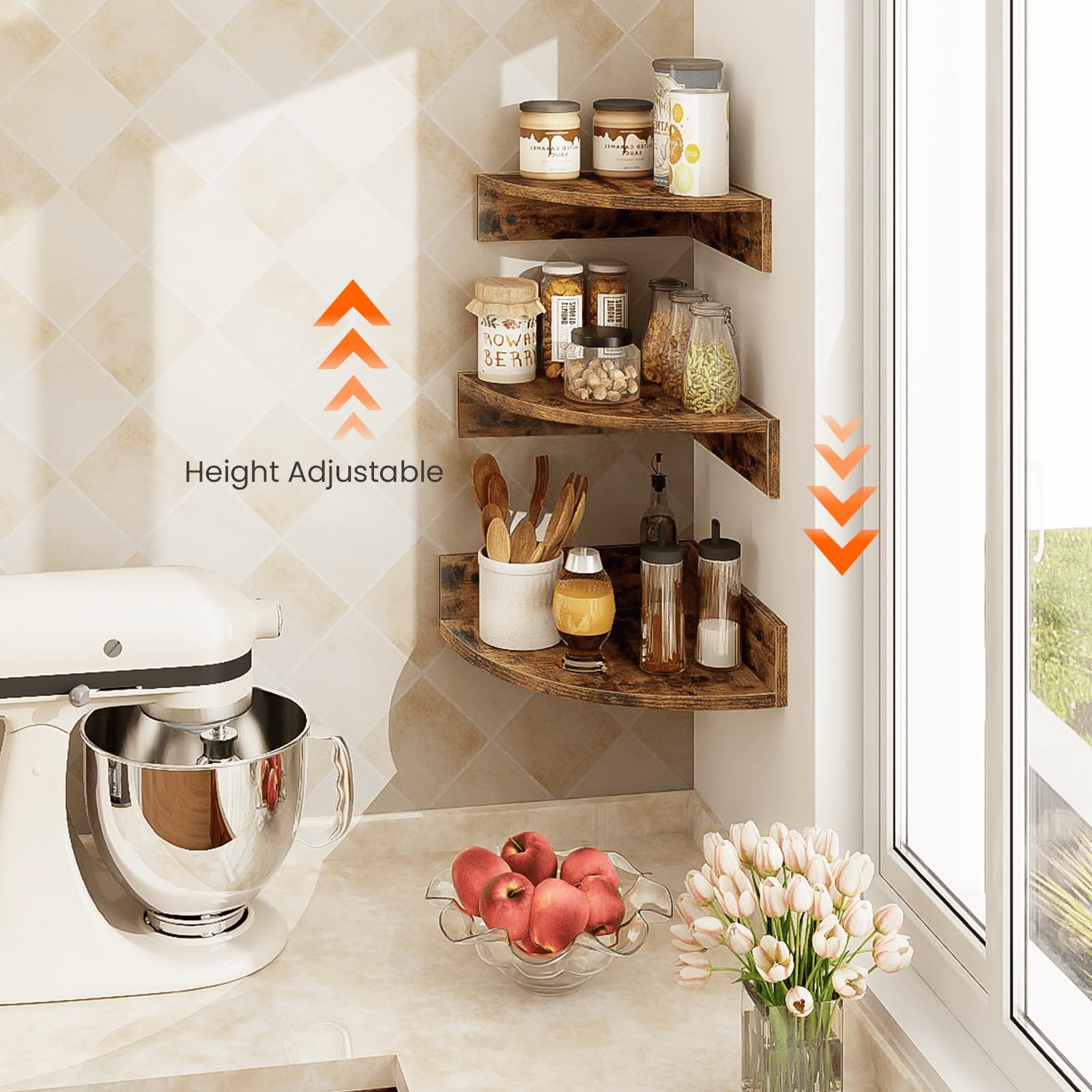 Homode large-depth shelf supports items up to 12 inches deep.