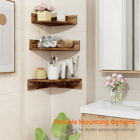 Homode medium-depth shelf fits mid-size decor and gadgets neatly.