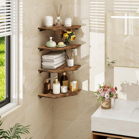 Homode space-saving corner display shelves for compact interiors and chic decor.