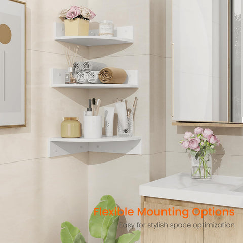 Homode twelve-inch deep corner shelves suitable for devices