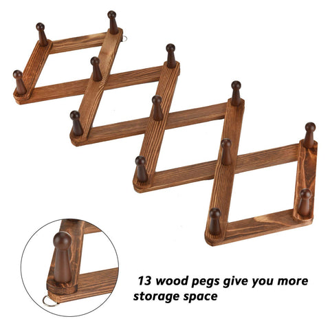 Homode expandable peg rack to 42 inches offers customizable width.