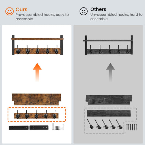 Sturdy metal frame and chipboard shelf of Homode unit