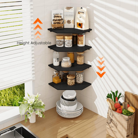 Homode wall-mounted diamond shelves provide stylish space-saving storage for decor and books.