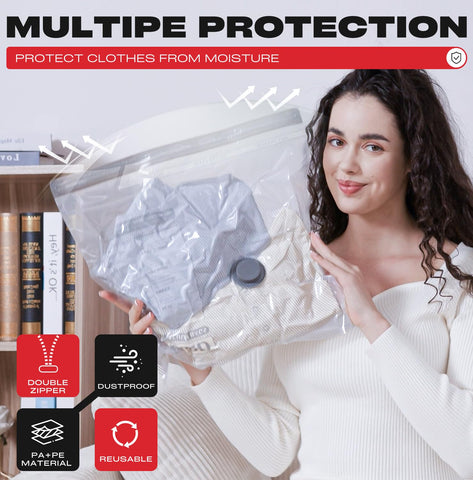 HOMOH six medium vacuum bags ideal for shirts and outfits