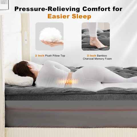HOMRELEXA deep-pocket elastic skirt ensures a secure fit
