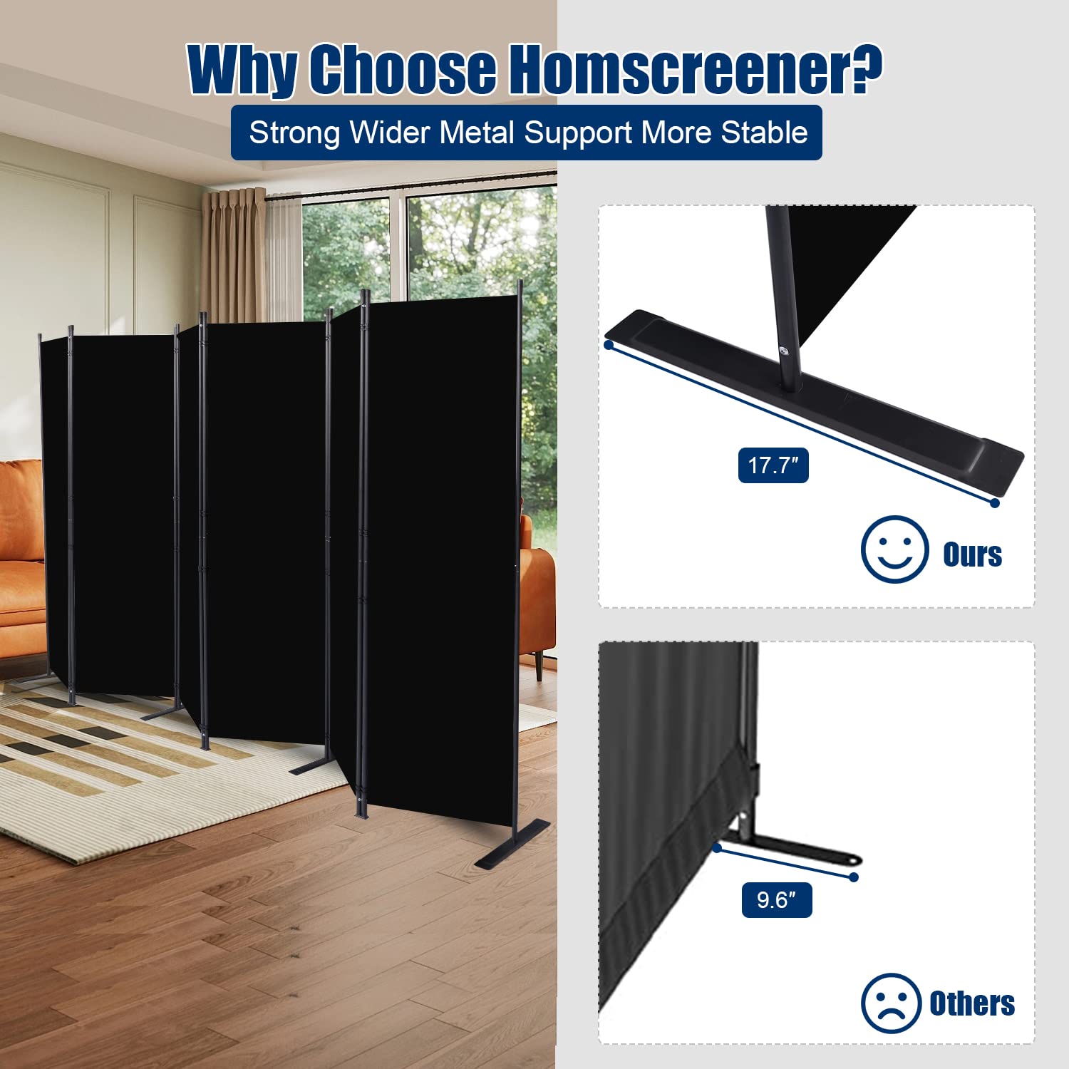 HOMSCREENER privacy fabric 240g polyester with PA coating for privacy and durability.